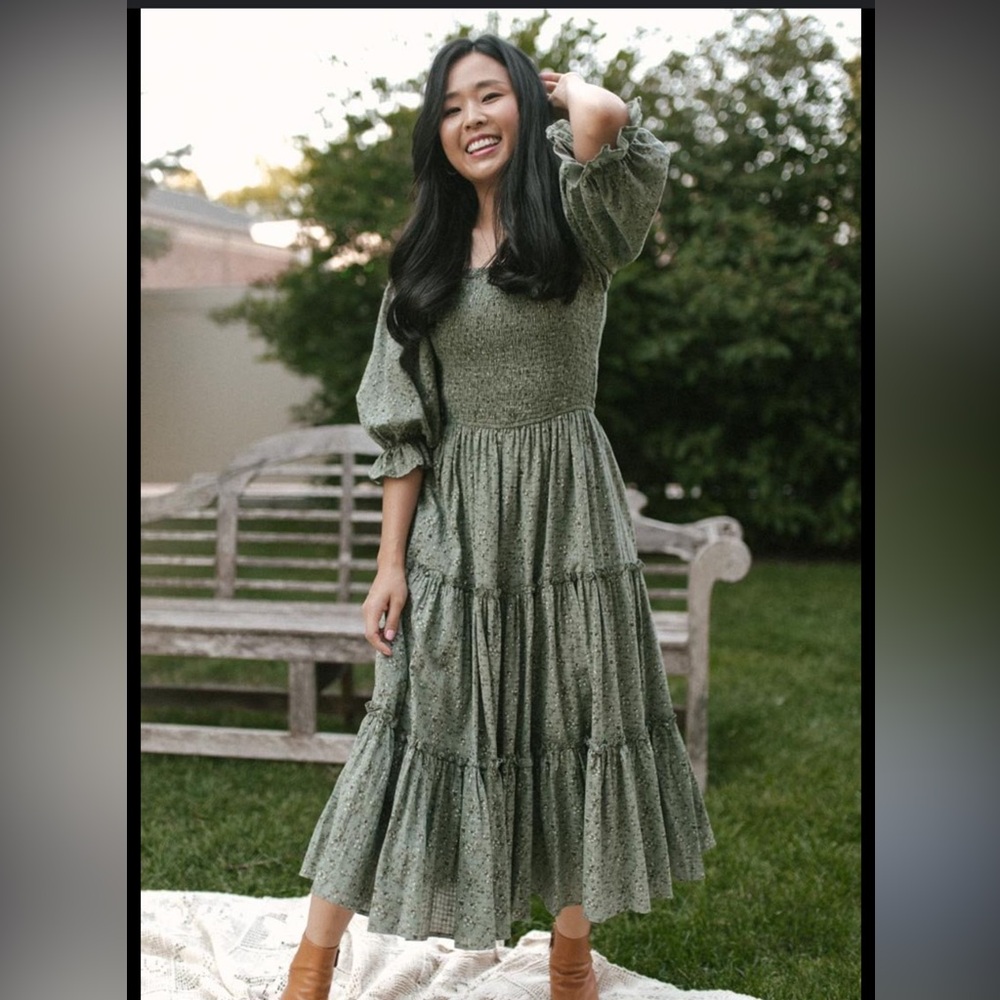 Ivy city co basil smocked dress